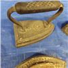 Image 2 : Lot of 5 antique sad irons -- one has handle