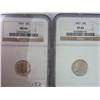 Image 1 : 1957 Roosevelt Dimes NGC MS 65 And PF65