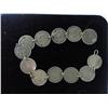 Image 2 : Unique Bracelet Made From  US Half Dimes 1800's