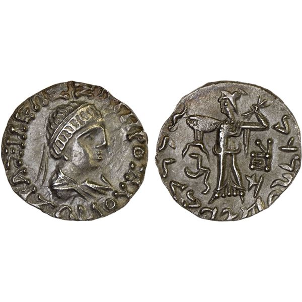 BACTRIA: Zoilos II, ca. 55-35 BC, AR drachm (2.23g), XF