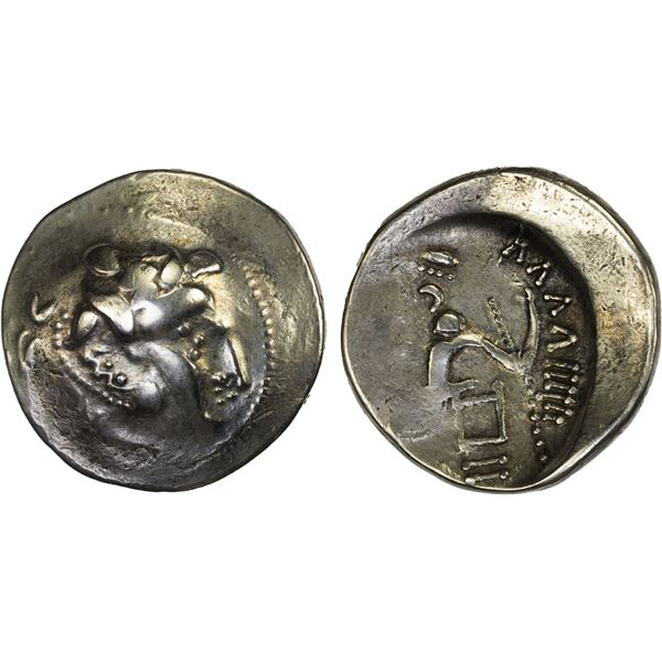 CELTIC EASTERN EUROPE: Lower Danube, AR tetradrachm (13.38g), ca. 200-100 BC, VF
