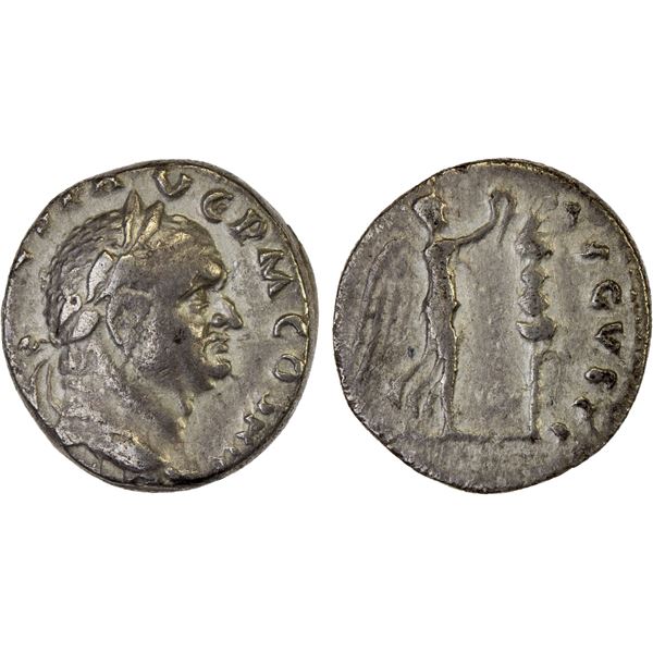 ROMAN EMPIRE: Vespasian, 69-79 AD, AR denarius (2.83g), Rome, 72-73 AD, VF