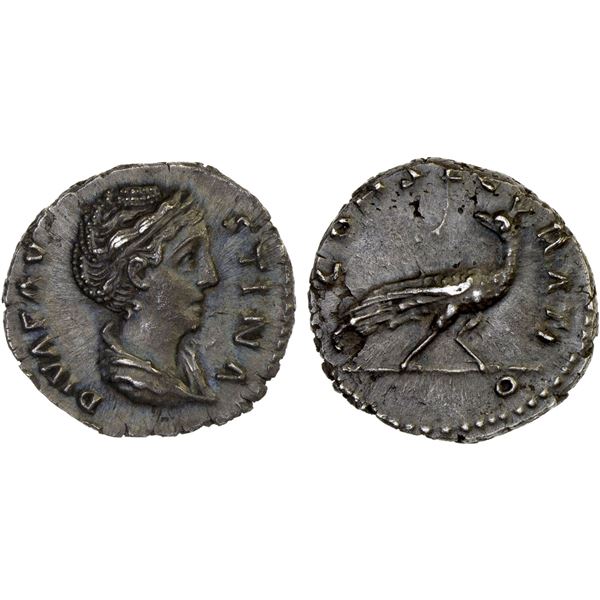 ROMAN EMPIRE: Faustina Senior, 147-161, AR denaius (2.97g), Rome, XF