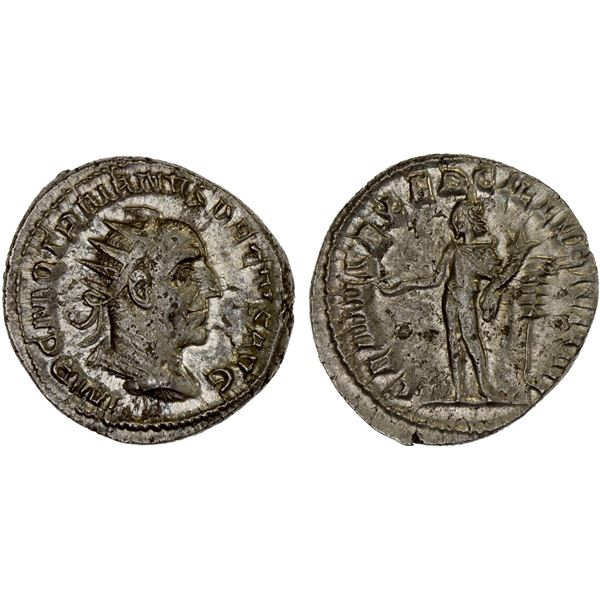 ROMAN EMPIRE: Trajan Decius, 249-251 AD, AR antoninianus (4.26g), Rome, XF
