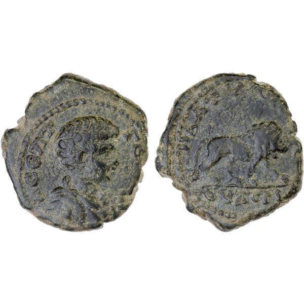 ROMAN PROVINCIAL, THRACE: Pautalia, Geta, as caesar, 198-209, AE19 (4.72g), VF