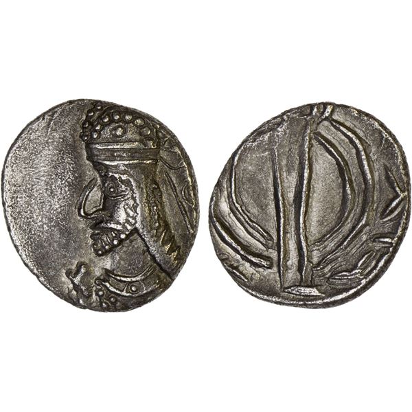 PERSIS KINGDOM: Uncertain king II, late 1st century AD, AR hemidrachm (1.49g), Choice VF