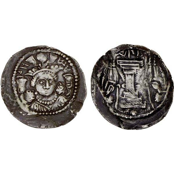 ALCHON HUNS: Kidara, late 4th century, AR drachm (4.03g), VF