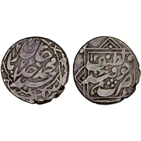 KHOQAND: Khudayar Khan, 1st reign, 1844-1858, AR tenga (2.98g), Khoqand, AH1266//1266, VF