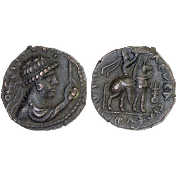 KUSHAN: Vima Takto, ca. 80-105, AE tetradrachm (8.27g), VF-XF