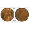 Image 1 : BRITISH INDIA: Edward VII, 1901-1910, AE 1/4 anna, 1910(c), PCGS MS64 RB
