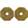 Image 1 : BRITISH INDIA: brass 2 annas token, ND (ca. 1930), AU