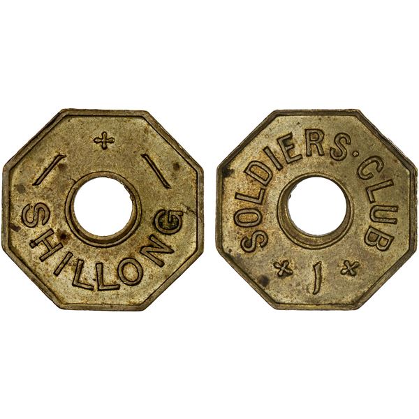 BRITISH INDIA: brass 1 anna token, ND (ca. 1943), Almost Unc to Unc.