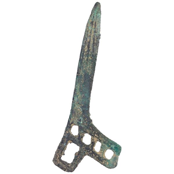 WARRING STATES: State of Yue, AE halberd money (3.52g), ca. 475-220 BC, F-VF