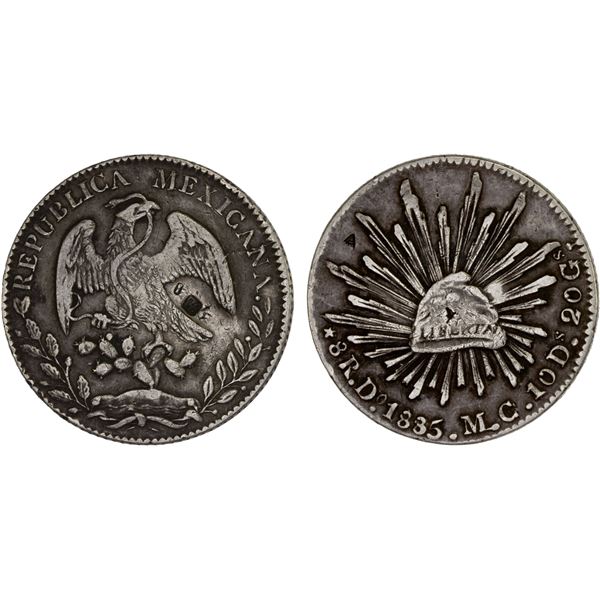 CHINA: CHOPMARKED COINS: MEXICO: Republic, AR 8 reales (26.95g), 1885-Do, VF