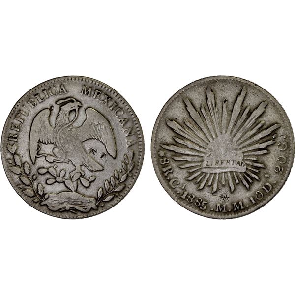 CHINA: CHOPMARKED COINS: MEXICO: Republic, AR 8 reales (26.55g), 1885-Ca, Fine