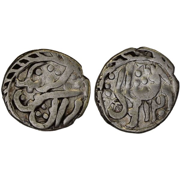 SINKIANG: Anonymous, AR 1/2 miscal (1.09g), VF