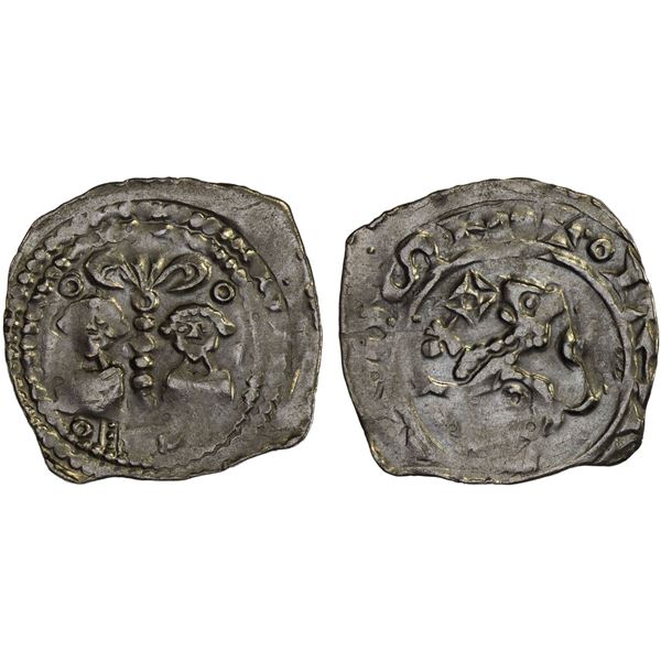 AUSTRIA: CARINTHIA: Bernhard II, 1202-1256, AR pfennig (0.84g), Landstrass, XF