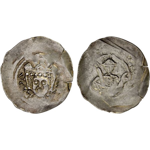 AUSTRIA: CARINTHIA: Bernhard II, 1202-1256, AR pfennig (1.21g), St. Veit, VF