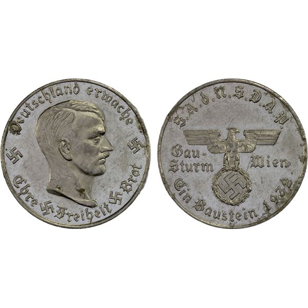 AUSTRIA: aluminum medal, 1932, Unc