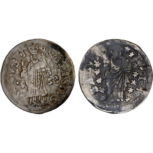 CROATIA: RAGUSA: Republic, AR grosetto (dinaric), 1653, VF