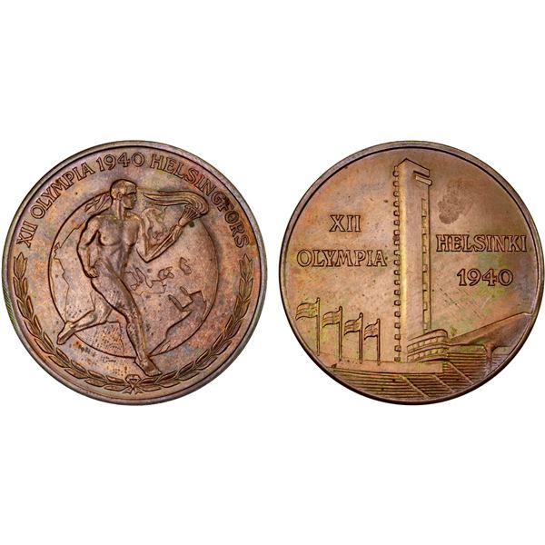 FINLAND: AE medal (13.62g), 1940, Unc