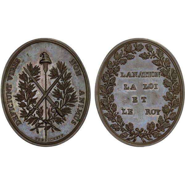 FRANCE: AE medal (16.76g), ND (1791), Unc