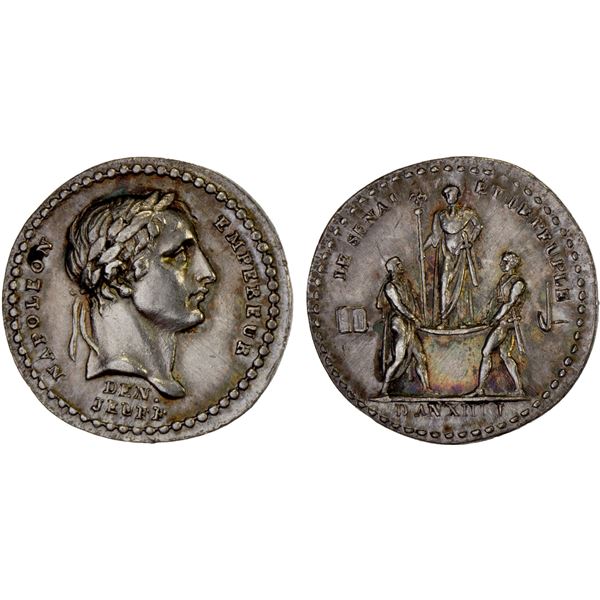 FRANCE: Napoleon I, 1804-1815, AR medal, 1808