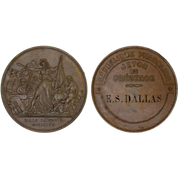 FRANCE: Third Republic, AE medal, Almost Unc to Unc.