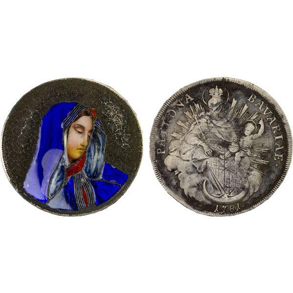 BAVARIA: Karl Theodor, 1777-1799, AR thaler, 1781, VF