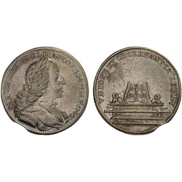 FRANKFURT: Free Imperial City, AR ducat (2.44g), 1742