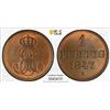 Image 1 : HANOVER: Ernst August, 1837-1851, AE pfennig, 1847-B, PCGS MS65 RB