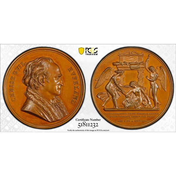 PRUSSIA: AE medal, 1833, PCGS Specimen 65