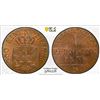 Image 1 : PRUSSIA: Friedrich Wilhelm III, 1797-1840, AE pfennig, Düsseldorf, 1838-D, PCGS MS63 BN