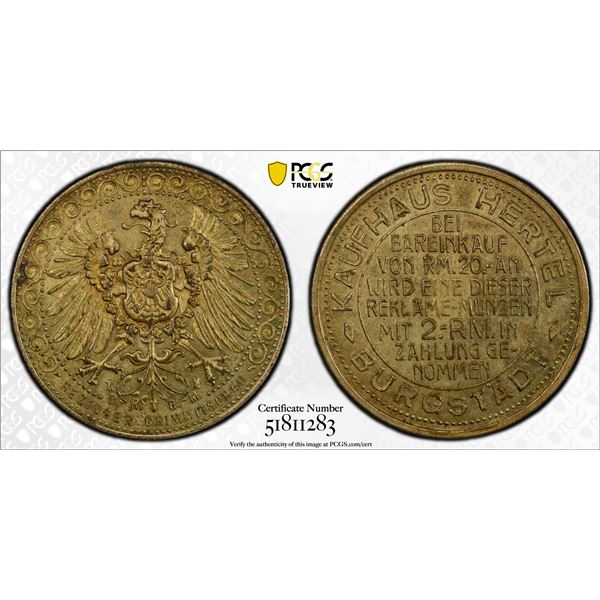SAXONY: AE token, PCGS MS62