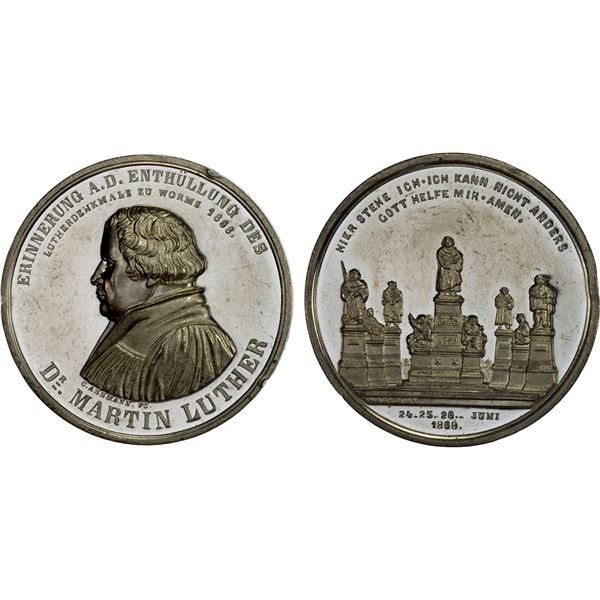 WORMS: medal (42.89g), 1868, Unc