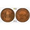 Image 1 : GERMANY: Weimar Republic, AE 2 reichspfennig, 1923-A, PCGS MS66 RD