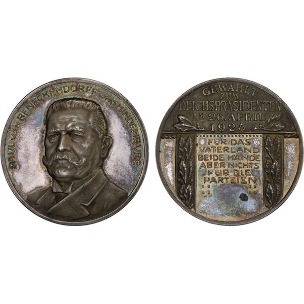 GERMANY: Weimar Republic, AR medal (14.75g), 1925, Proof
