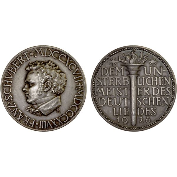 GERMANY: Weimar Republic, AR medal (22.59g), 1928, Unc