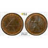 Image 1 : GERMANY: Weimar Republic, AE 4 reichspfennig, 1932-A, PCGS MS65 BN
