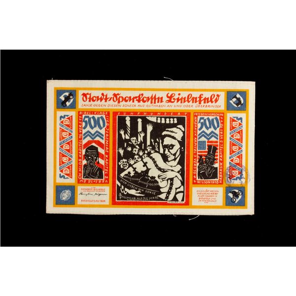 GERMANY: Weimar Republic, 500 mark, 1.7.1923, Choice Unc