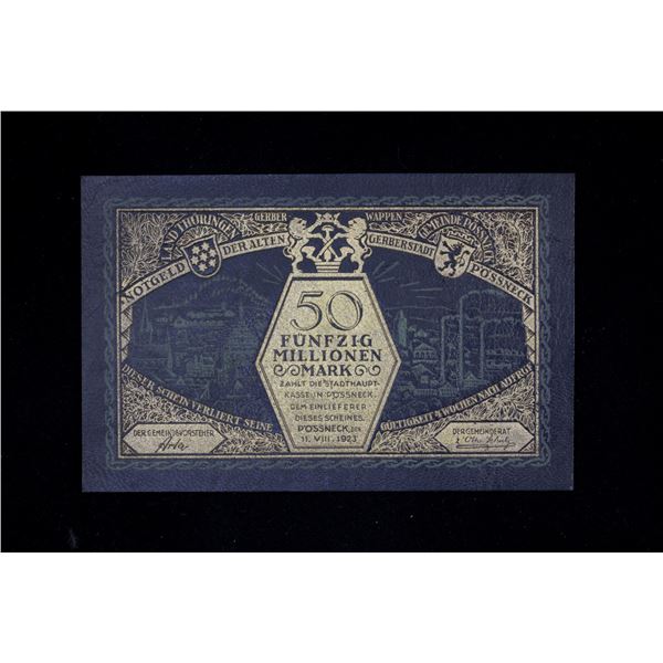 GERMANY: Weimar Republic, 50 million mark, 11.8.1923, AU