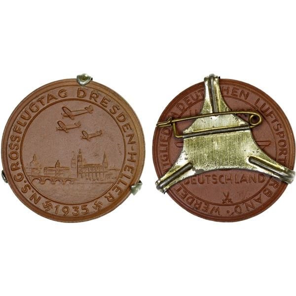 GERMANY: Third Reich, porcelain medal, 1935, Unc