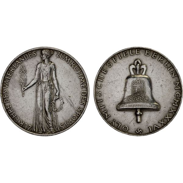 GERMANY: Third Reich, AE medal (22.04g), 1936, XF
