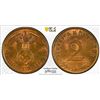 Image 1 : GERMANY: Third Reich, 1933-1945, AE 2 reichspfennig, 1939-J, PCGS MS64 RB