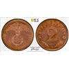 Image 1 : GERMANY: Third Reich, 1933-1945, AE 2 reichspfennig, 1939-B, PCGS MS64 RB