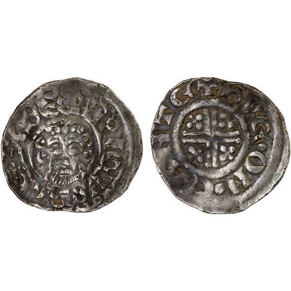 ENGLAND: John, 1199-1216, AR penny (1.30g), Canterbury, after 1205, VF