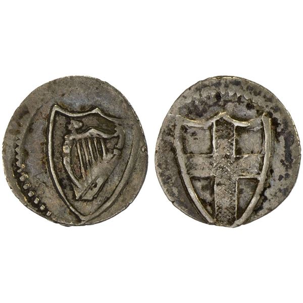 ENGLAND: Commonwealth and Protectorate, AR halfpenny (0.23g), Tower Mint, ND, Choice VF