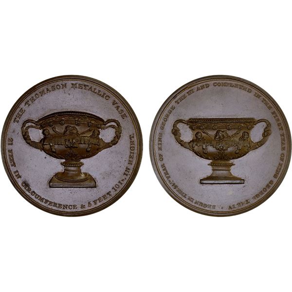 GREAT BRITAIN: AE medal (63.72g), 1821, Choice AU