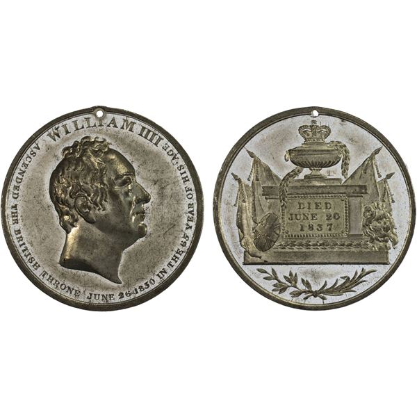 GREAT BRITAIN: medal (28.9g), 1837, XF