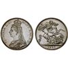 Image 1 : GREAT BRITAIN: Victoria, 1837-1901, AR crown, 1887, XF